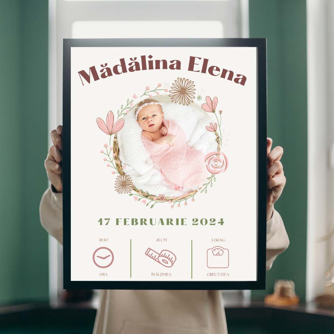 Rama personalizata - Welcome Baby #D005