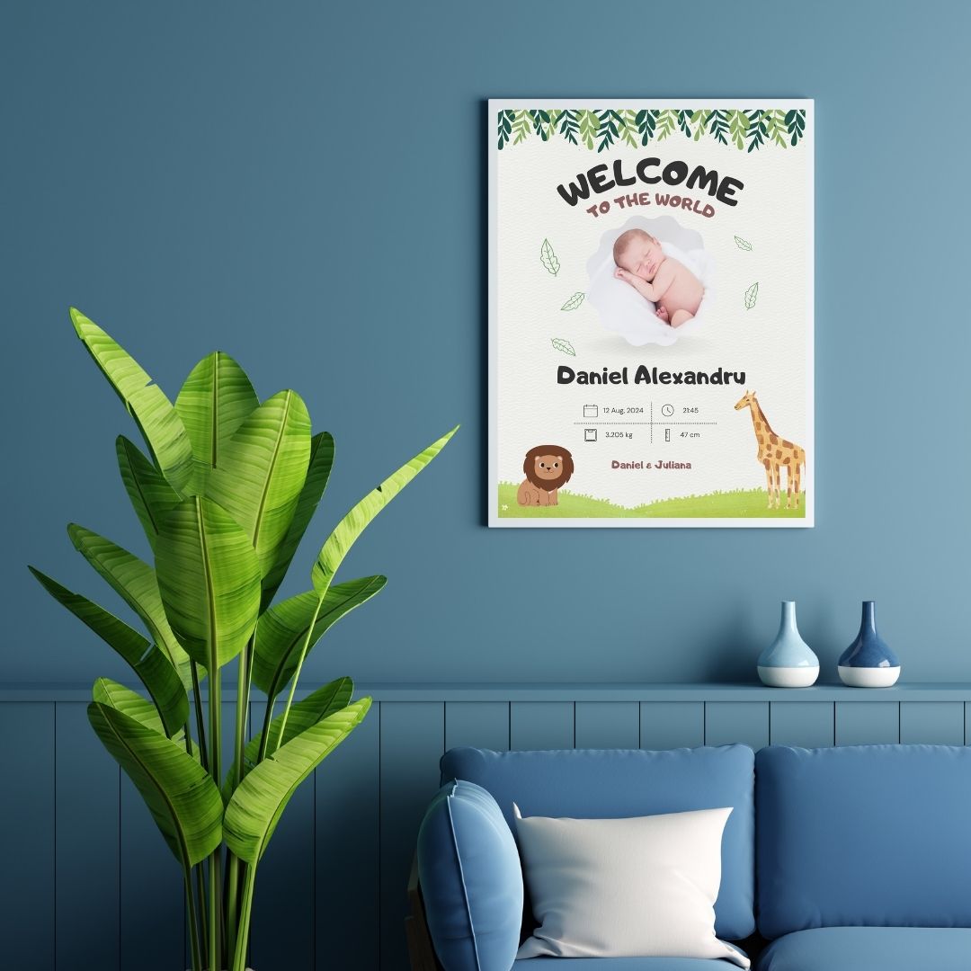 Rama personalizata - Welcome Baby #D007