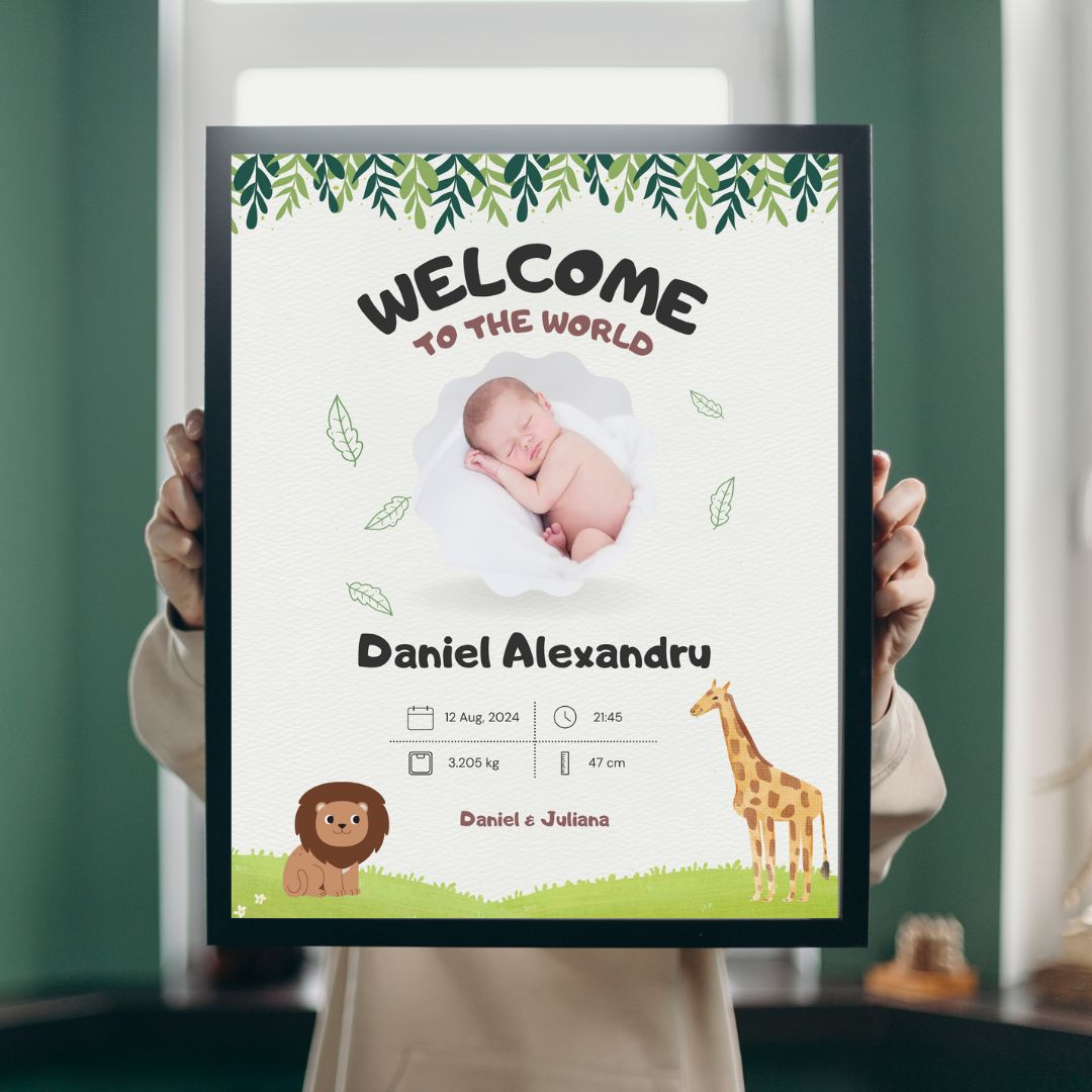Rama personalizata - Welcome Baby #D007