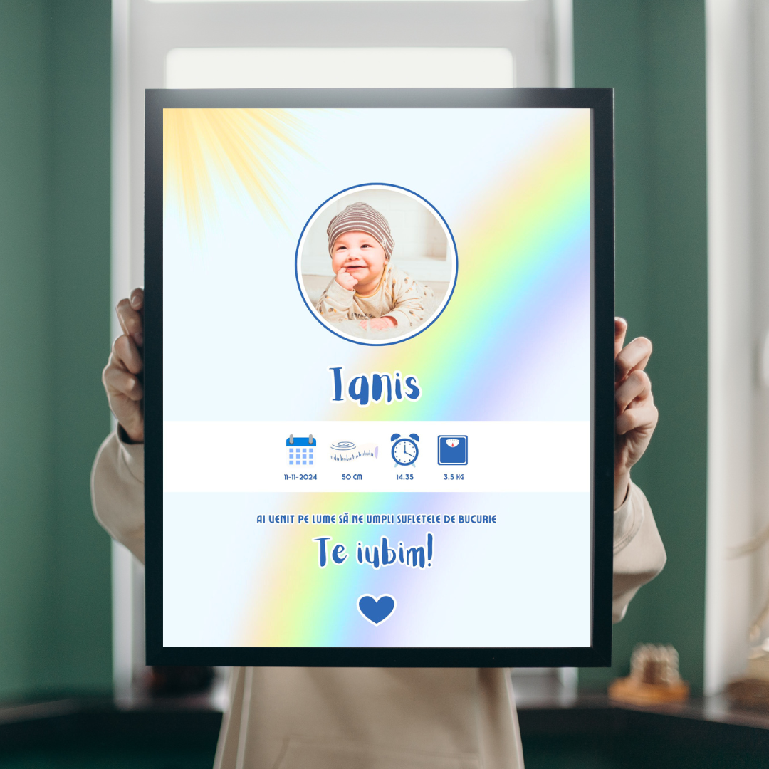 Rama Personalizata - Welcome Baby #D003