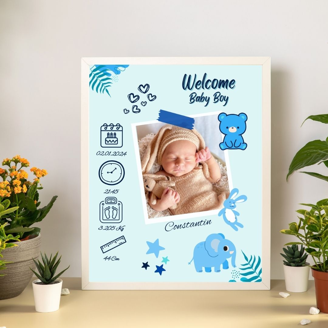 Rama personalizata - Welcome Baby #D010