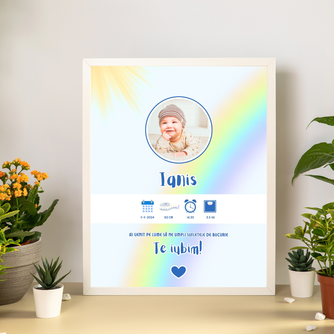 Rama Personalizata - Welcome Baby #D003