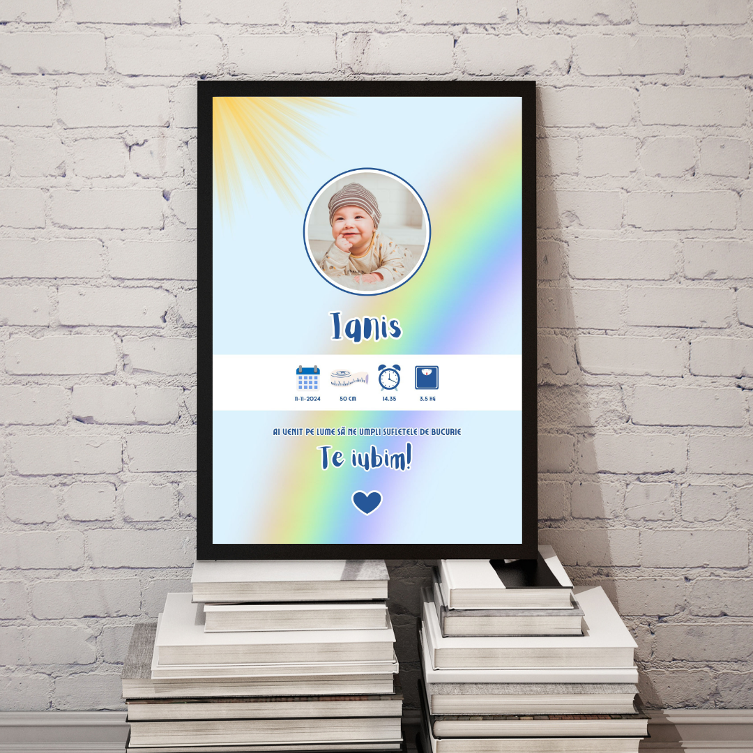 Rama Personalizata - Welcome Baby #D003