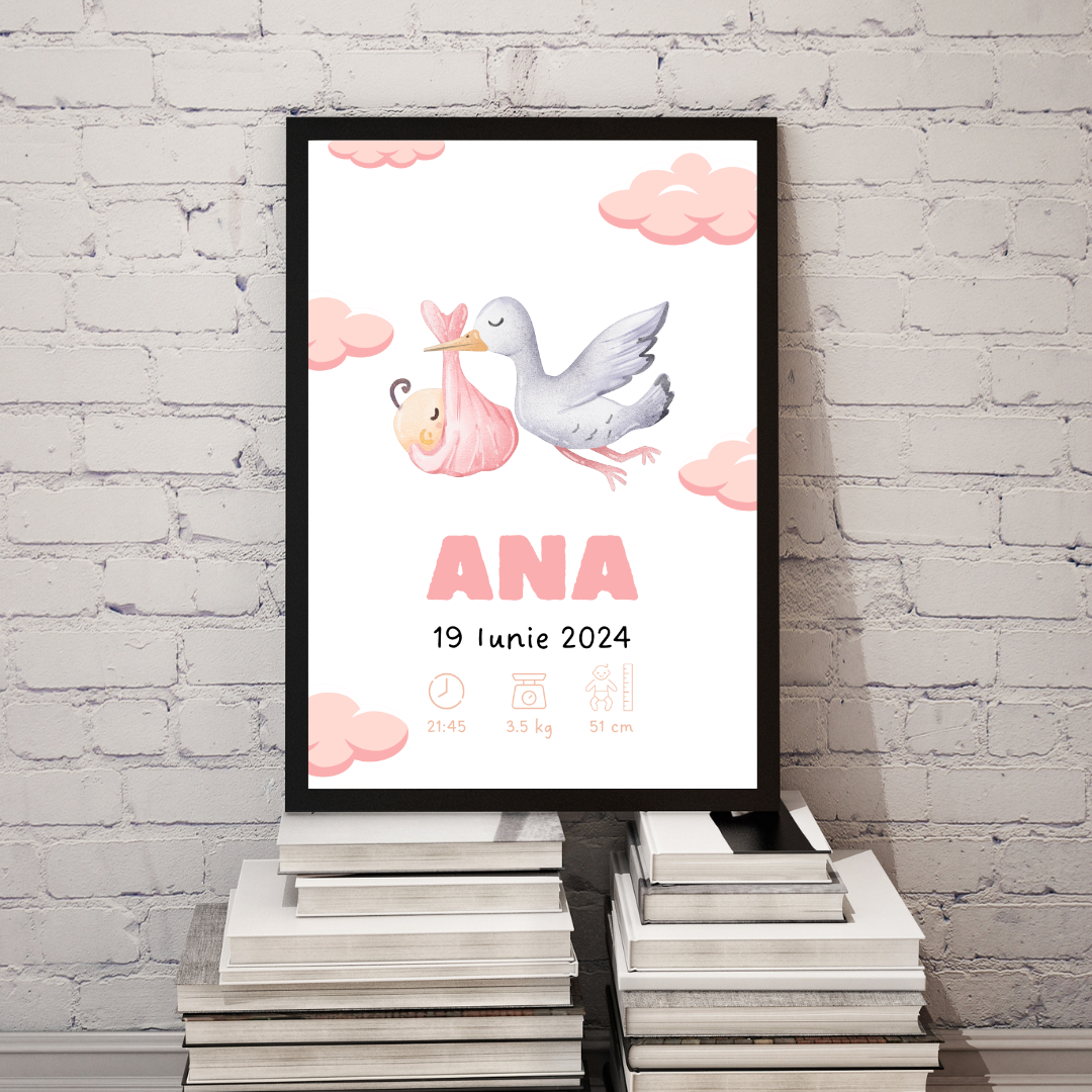 Rama Personalizata - Welcome Baby #D004