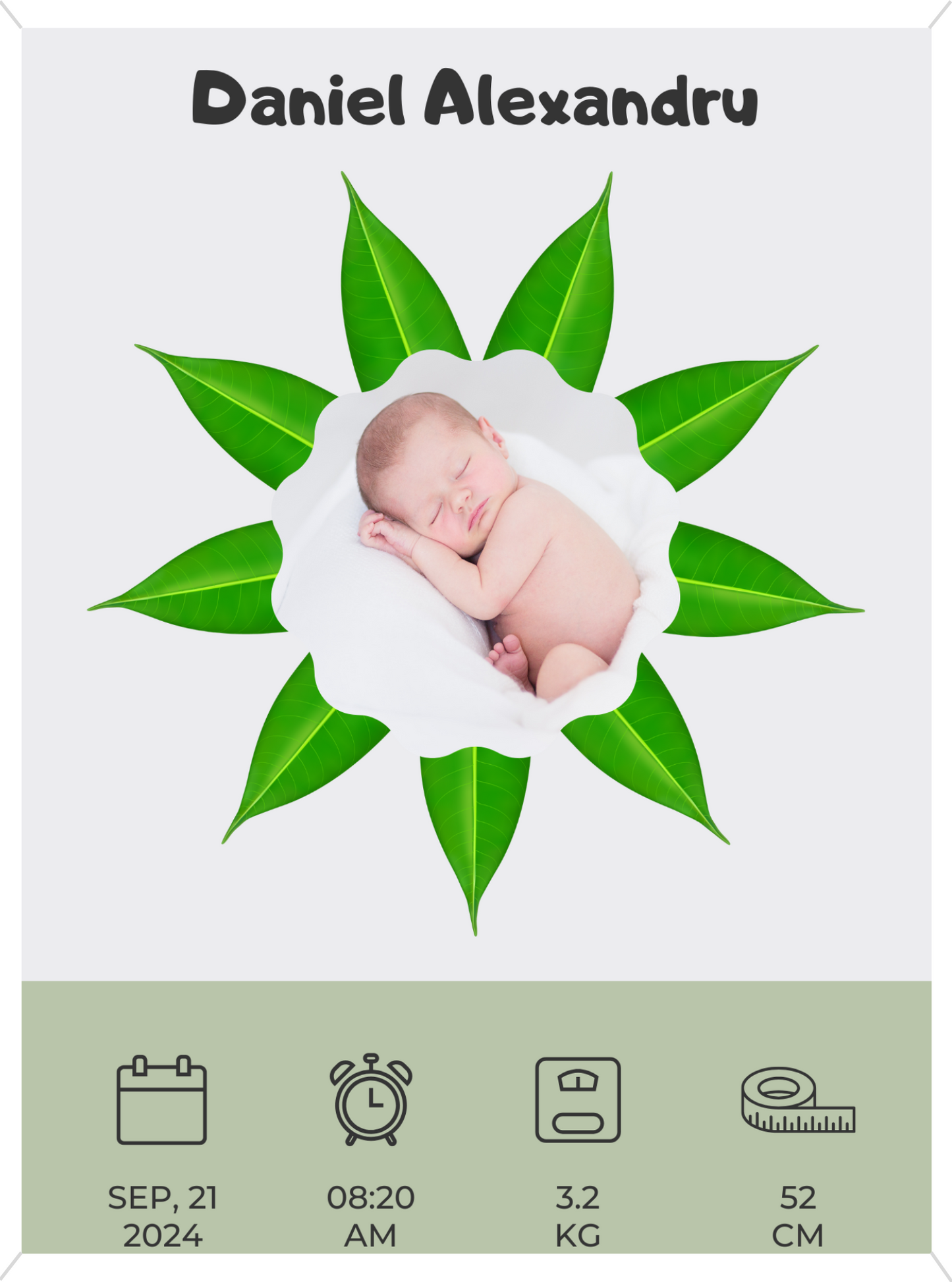 Rama personalizata - Welcome Baby #D008