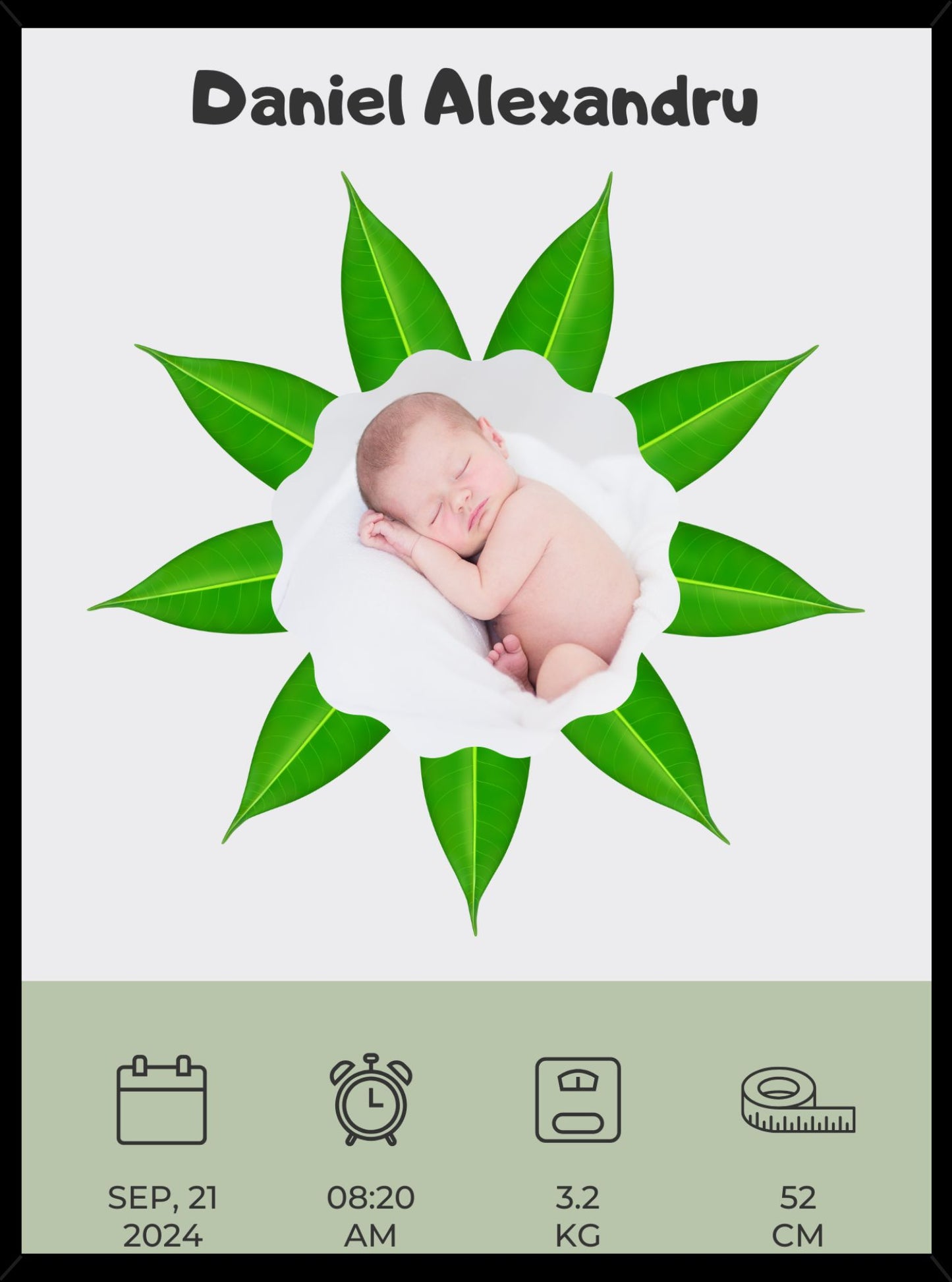 Rama personalizata - Welcome Baby #D008