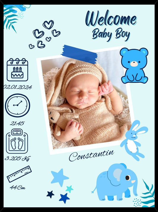 Rama personalizata - Welcome Baby #D010