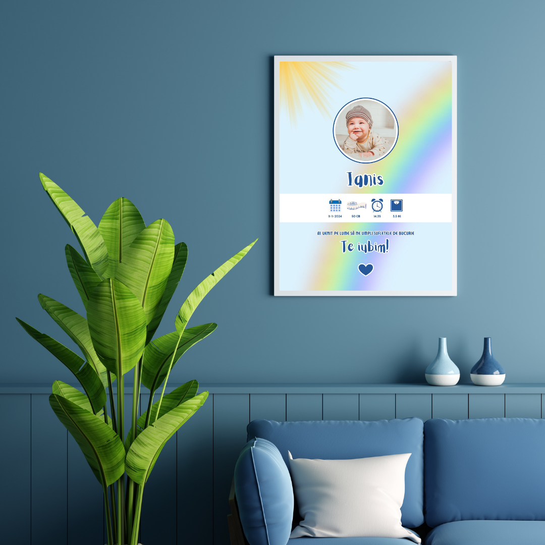 Rama Personalizata - Welcome Baby #D003