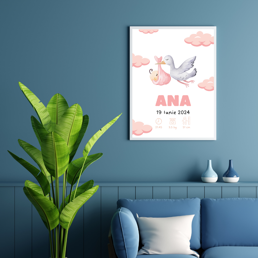 Rama Personalizata - Welcome Baby #D004